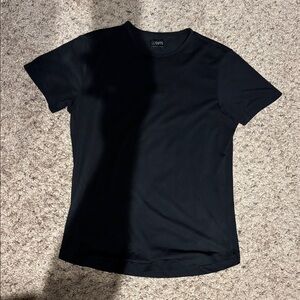 Cuts Clothing Black Curve-Hem Tee
